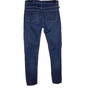 Rock & Republic Berlin Jeans Low Rise Rhinestone Skinny Denim Y2K Womens 6 Blue